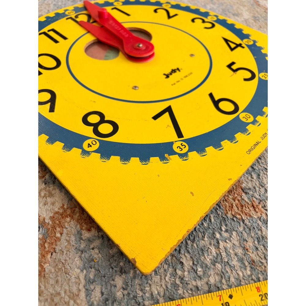 Vintage 1960's Original JUDY CLOCK Kids Learning Clock School Toy - Picture 6 of 9
